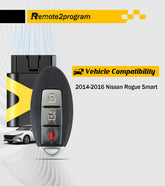Smart Key DIY Programming/No Tool Required and Smart Keyless Entry Remote Control Replacement for 2014-2016 Nissan Rogue with FCC: KR5S180144106